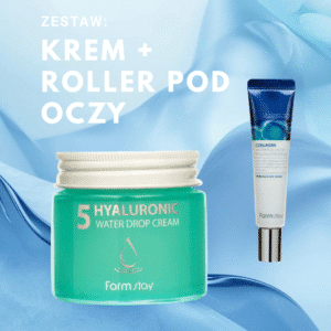 Home farmstay hyaluronic krem z kwasem hialuronowym+farmstay cloagen pod oczy