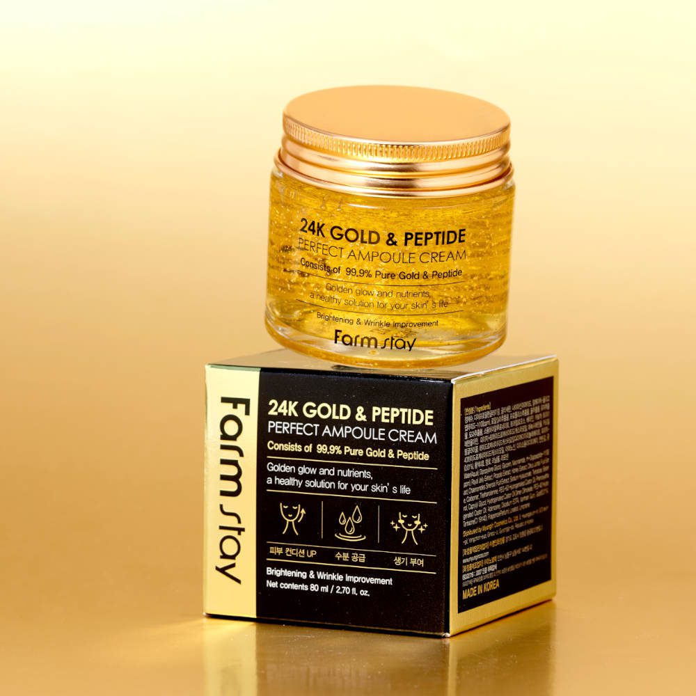 farmstay 24gold & peptide serum ze złotem do twarzy z 24 karatowym złotem i peptydami, 80 ml farmstay 24gold & peptide serum ze złotem do twarzy z 24 karatowym złotem i peptydami, 80 ml