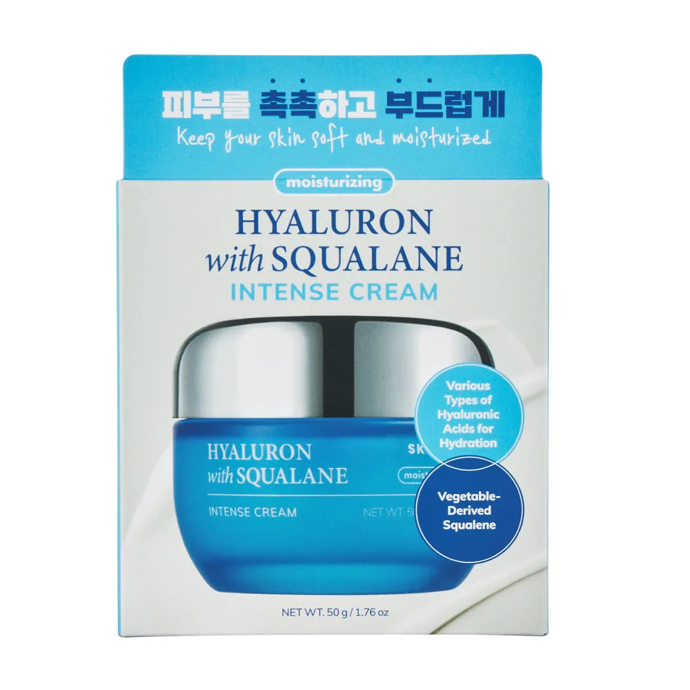 Zestaw HIALURON & SKWALAN Krem i Serum do twarzy 2 nawilżający krem do twarzy kwas hialuronowy & skwalan skin627, 50 g