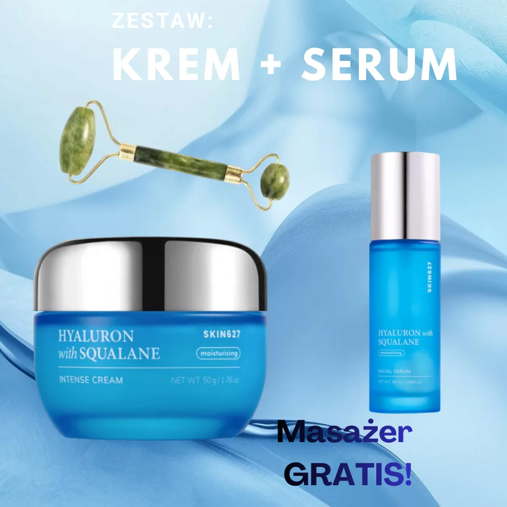 Zestaw HIALURON & SKWALAN Krem i Serum do twarzy 3 zestaw hialuron & skwalan krem i serum do twarzy